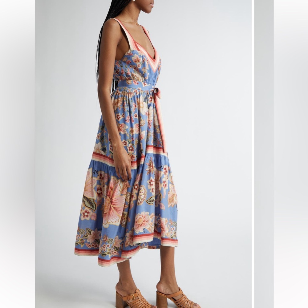 Farm Rio NEW super bloom tapestry cotton blend dress - Picture 3 of 11